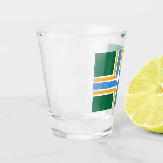 Patriottisch schot met vlag van Portland Shot Glas (Links)