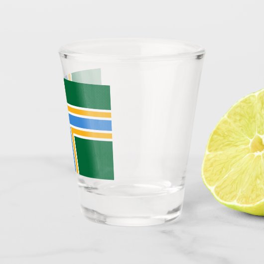 Patriottisch schot met vlag van Portland Shot Glas (Rechts)