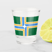 Patriottisch schot met vlag van Portland Shot Glas (Voorkant)