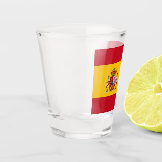 Patriottisch schot met vlag van Spanje Shot Glas (Links)