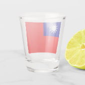 Patriottisch schot met vlag van Taiwan Shot Glas (Achterkant)