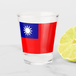 Patriottisch schot met vlag van Taiwan Shot Glas