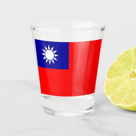 Patriottisch schot met vlag van Taiwan Shot Glas (Voorkant)