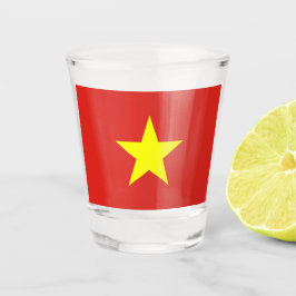 Patriottisch schot met vlag van Vietnam Shot Glas