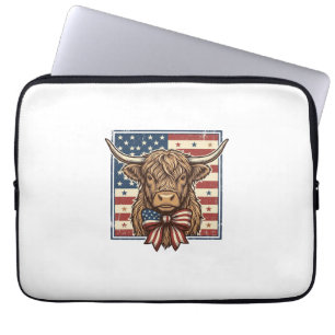 Patriottisch Schots Hooglandrund Vintage Gravure S Laptop Sleeve