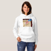Patriottisch schrijfveer op antiek papier hoodie (Voorkant volledig)