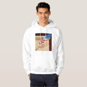Patriottisch schrijfveer op antiek papier hoodie (Voorkant volledig)