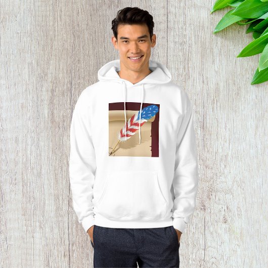 Patriottisch schrijfveer op antiek papier hoodie
