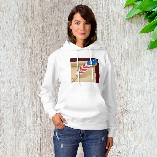 Patriottisch schrijfveer op antiek papier hoodie