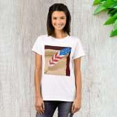 Patriottisch schrijfveer op antiek papier t-shirt