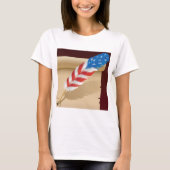 Patriottisch schrijfveer op antiek papier t-shirt (Voorkant)