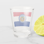 Patriottisch schutglas met vlag van Missouri Shot Glas (Achterkant)