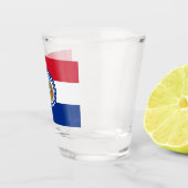 Patriottisch schutglas met vlag van Missouri Shot Glas (Rechts)