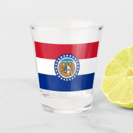 Patriottisch schutglas met vlag van Missouri Shot Glas