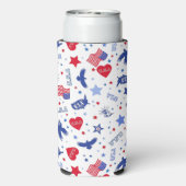 Patriottisch Seltzer Blikjeskoeler (Seltzer Achterkant)