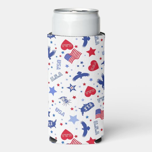 Patriottisch Seltzer Blikjeskoeler (Seltzer Voorkant)