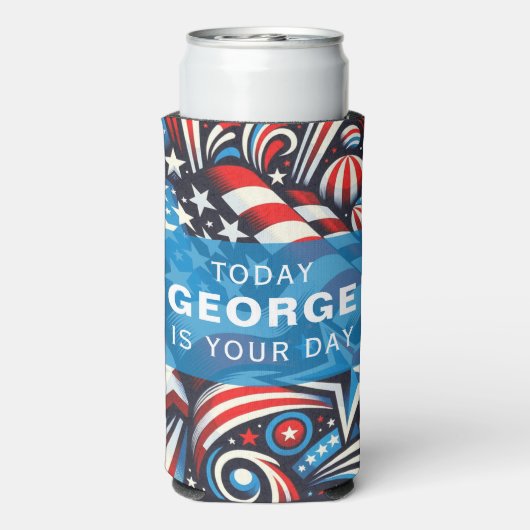 Patriottisch Seltzer Blikjeskoeler (Seltzer Achterkant)