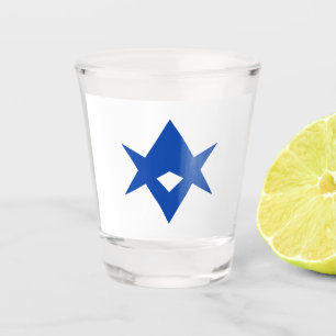Patriottisch shotglas met vlag van Toyota City Shot Glas