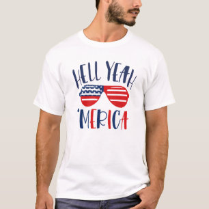 Patriottisch 'Shout Out to America'-Shirt - USA Pr T-shirt