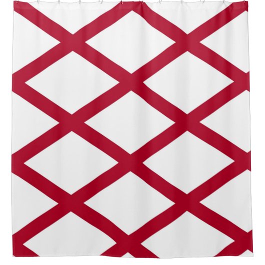 Patriottisch Shower Curtain met vlag van Alabama,  Douchegordijn (Voorkant)