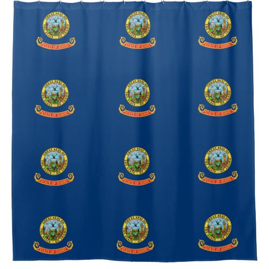 Patriottisch Shower Curtain met vlag van Idaho Douchegordijn (Voorkant)