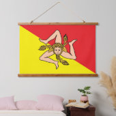 Patriottisch Sicilië Tapestry, omgeven door Sicili Hangend Wandkleed (Slaapkamer)