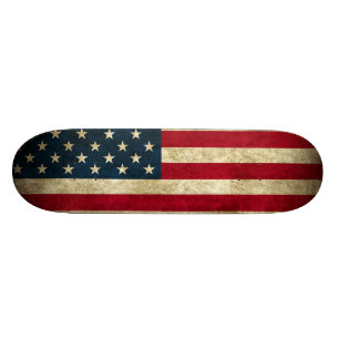 Patriottisch skateboard met de Amerikaanse vlag