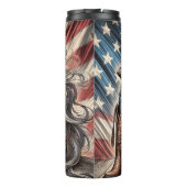 Patriottisch skelet Cowgirl Thermosbeker (Achterkant)