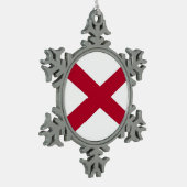 Patriottisch sneeuwvlok Ornament met Alabama Flag (Links)