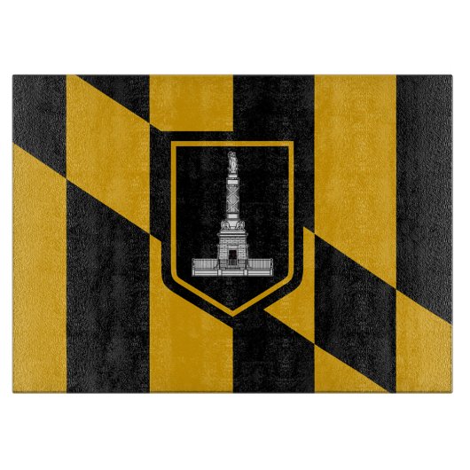 Patriottisch snijbord met vlag van Baltimore Snijplank (Voorkant)