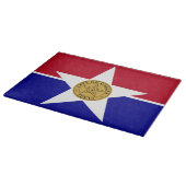 Patriottisch snijbord met vlag van Dallas Snijplank (Hoek)