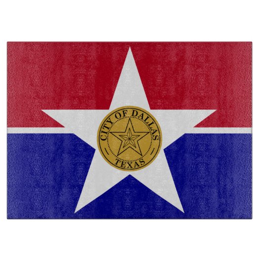 Patriottisch snijbord met vlag van Dallas Snijplank (Voorkant)