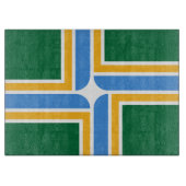 Patriottisch snijbord met vlag van Portland Snijplank (Voorkant)