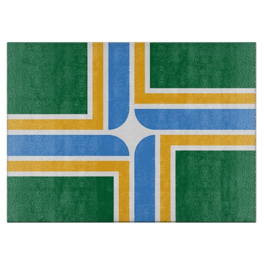 Patriottisch snijbord met vlag van Portland Snijplank (Voorkant)
