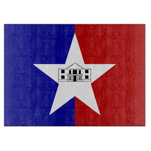 Patriottisch snijbord met vlag van San Antonio Snijplank (Voorkant)
