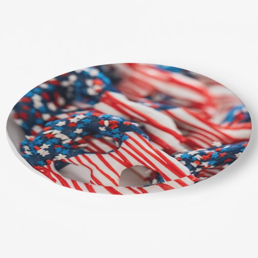 Patriottisch snoepje papieren bordje (Gekanteld)