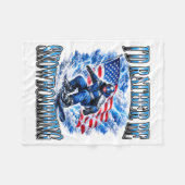 Patriottisch snowboarden amerikaanse vlag wintersp fleece deken (Voorkant (Horizontaal))
