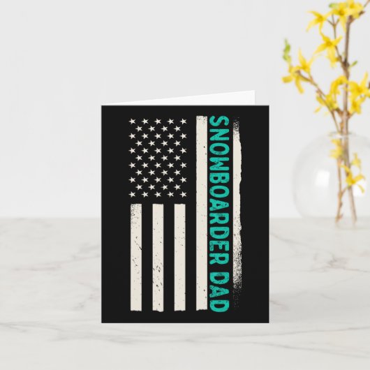 Patriottisch Snowboarding Winter Snowboard Snowboa Kaart (Gele Bloem)