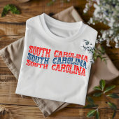 Patriottisch South Carolina rood & blauw Boho T-sh T-shirt