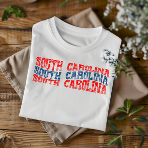 Patriottisch South Carolina rood & blauw Boho T-sh T-shirt