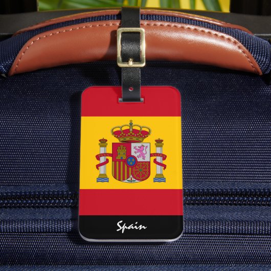 Patriottisch Spanje Bagagelabels, Spaans Vlag Bagagelabel (Voorkant Insitu 2)