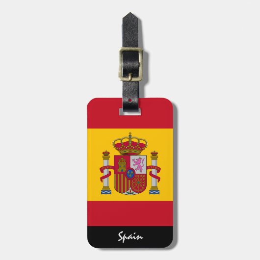 Patriottisch Spanje Bagagelabels, Spaans Vlag Bagagelabel (Voorkant verticaal)