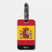 Patriottisch Spanje Bagagelabels, Spaans Vlag Bagagelabel (Achterkant verticaal)