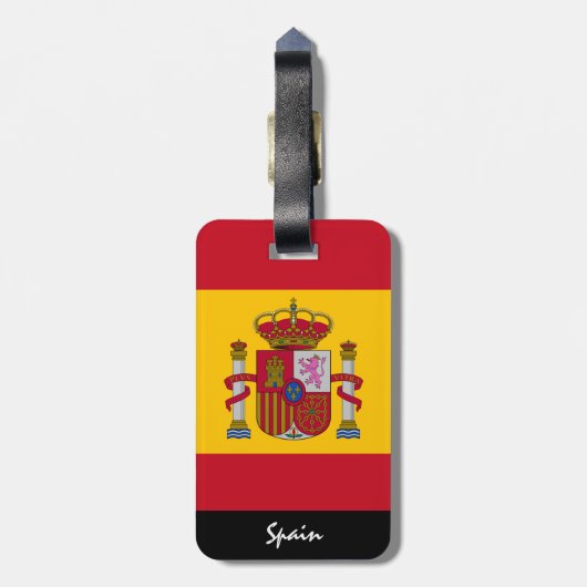 Patriottisch Spanje Bagagelabels, Spaans Vlag Bagagelabel (Achterkant verticaal)