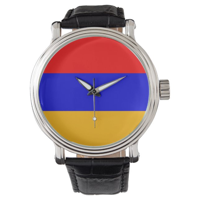 Patriottisch, speciaal horloge met vlag van Armeni (Voorkant)