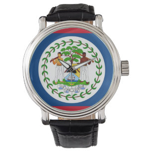 Patriottisch, speciaal horloge met vlag van Belize