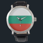 Patriottisch, speciaal horloge met vlag van Bulgar<br><div class="desc">Voeg een vleugje Bulgaarse trots toe aan uw accessoires collectie met ons exclusieve handhorloge met de Bulgaarse vlag! Dit handhorloge is gemaakt met nauwgezette aandacht voor detail en is meer dan alleen een functioneel item; het is een viering van het erfgoed en de culturele trots van Bulgarije. Het elegante ontwerp...</div>