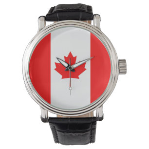 Patriottisch, speciaal horloge met vlag van Canada