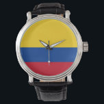 Patriottisch, speciaal horloge met vlag van Colomb<br><div class="desc">Voeg een vleugje Colombiaanse trots toe aan uw accessoires met ons exclusieve handhorloge met de vlag van Colombia! Dit handhorloge is gemaakt met nauwgezette aandacht voor detail en is meer dan alleen een functioneel uurwerk; het is een viering van de culturele identiteit en levendige geest van Colombia. Het elegante ontwerp...</div>
