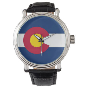 Patriottisch, speciaal horloge met vlag van Colora
